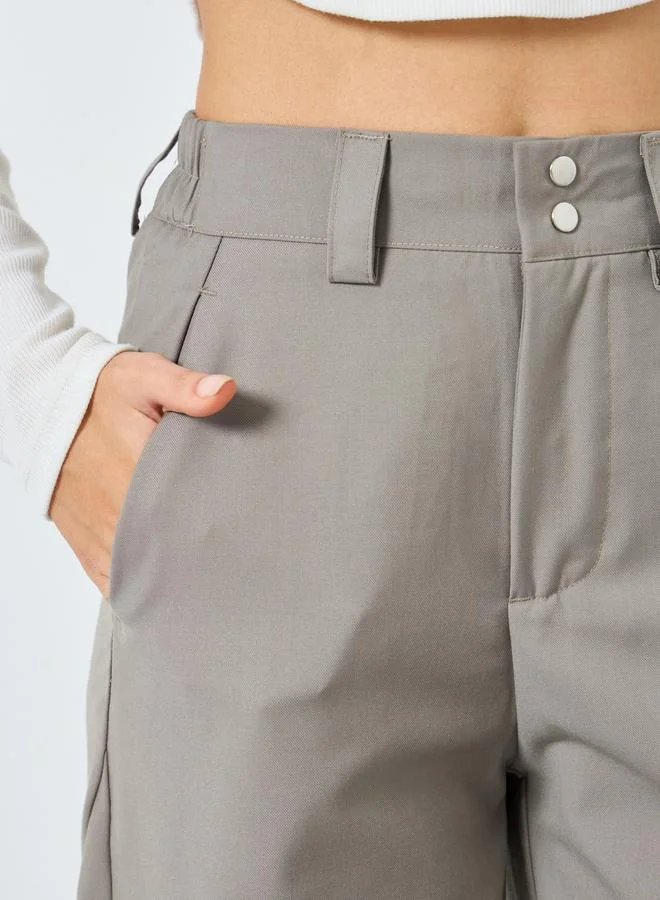 Styli  Women Khaki Loose Fit Pants for Women | Best Price UAE